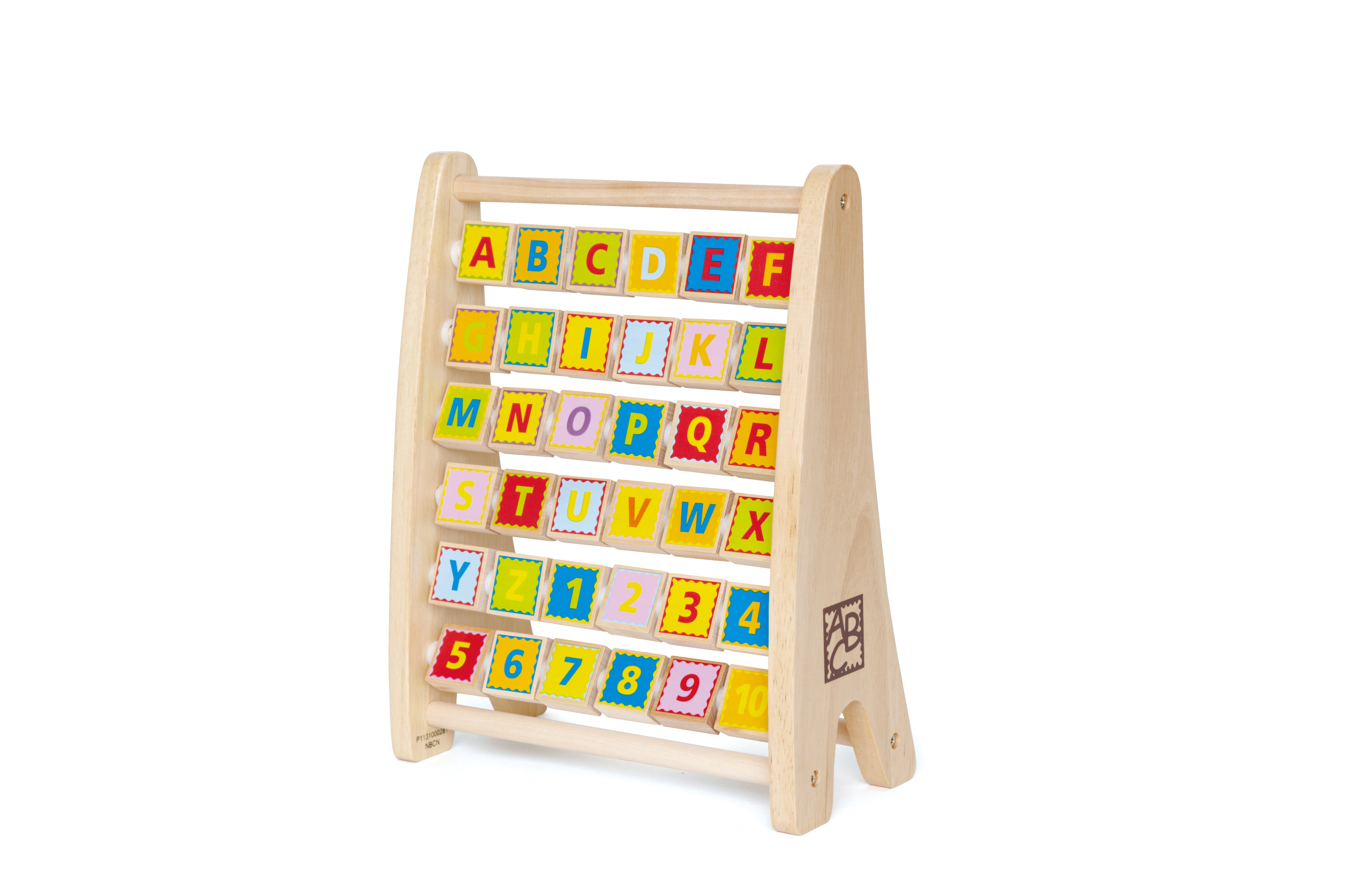 Hape Educational Alphabet Wooden Abacus | E1002 - 36-Piece Double-Sided Toy for Ages 3-6, Promoting Letter Recognition and Motor Skills