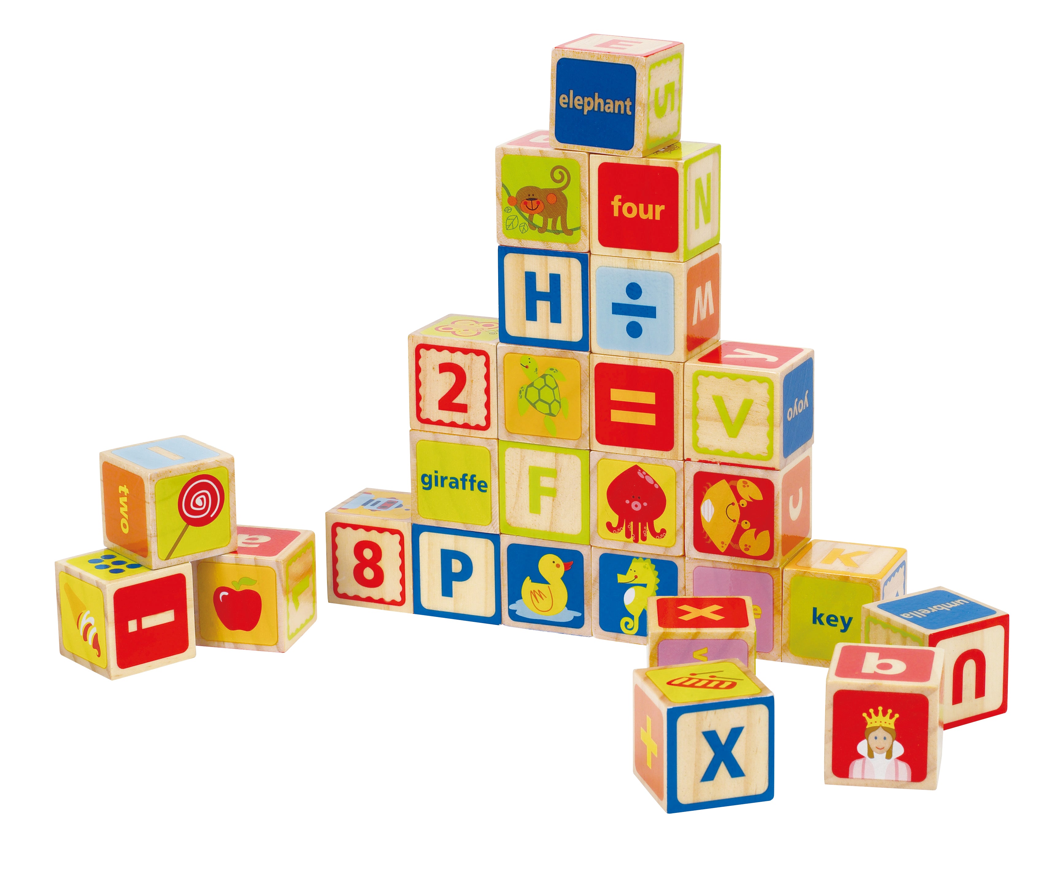 Hape ABC Blocks - 26 Colorful Wooden Letter Blocks for Toddlers Aged 2 Years and Up | E0419