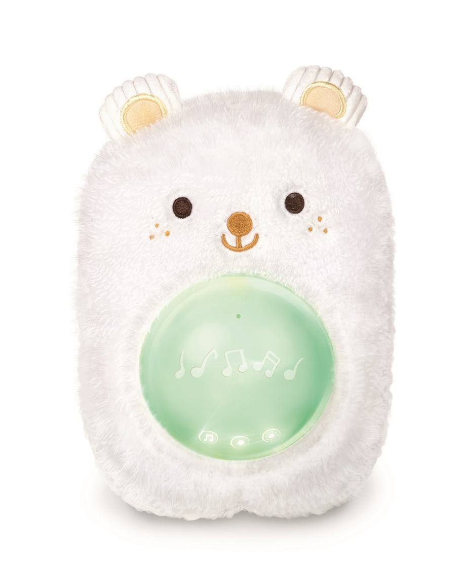 Hape Portable Baby White Noise Sound Machine My Music Pal - Huggy Bobo | White Noise, Personalized Recording, Lullabies & Plush Toy | Newborn Sleep Aid with Soft Night Light