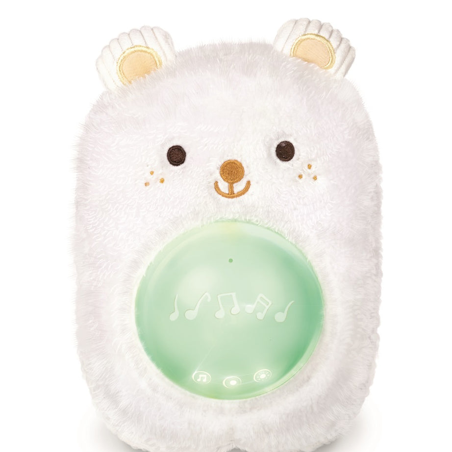 Hape Portable Baby White Noise Sound Machine My Music Pal - Huggy Bobo | White Noise, Personalized Recording, Lullabies & Plush Toy | Newborn Sleep Aid with Soft Night Light