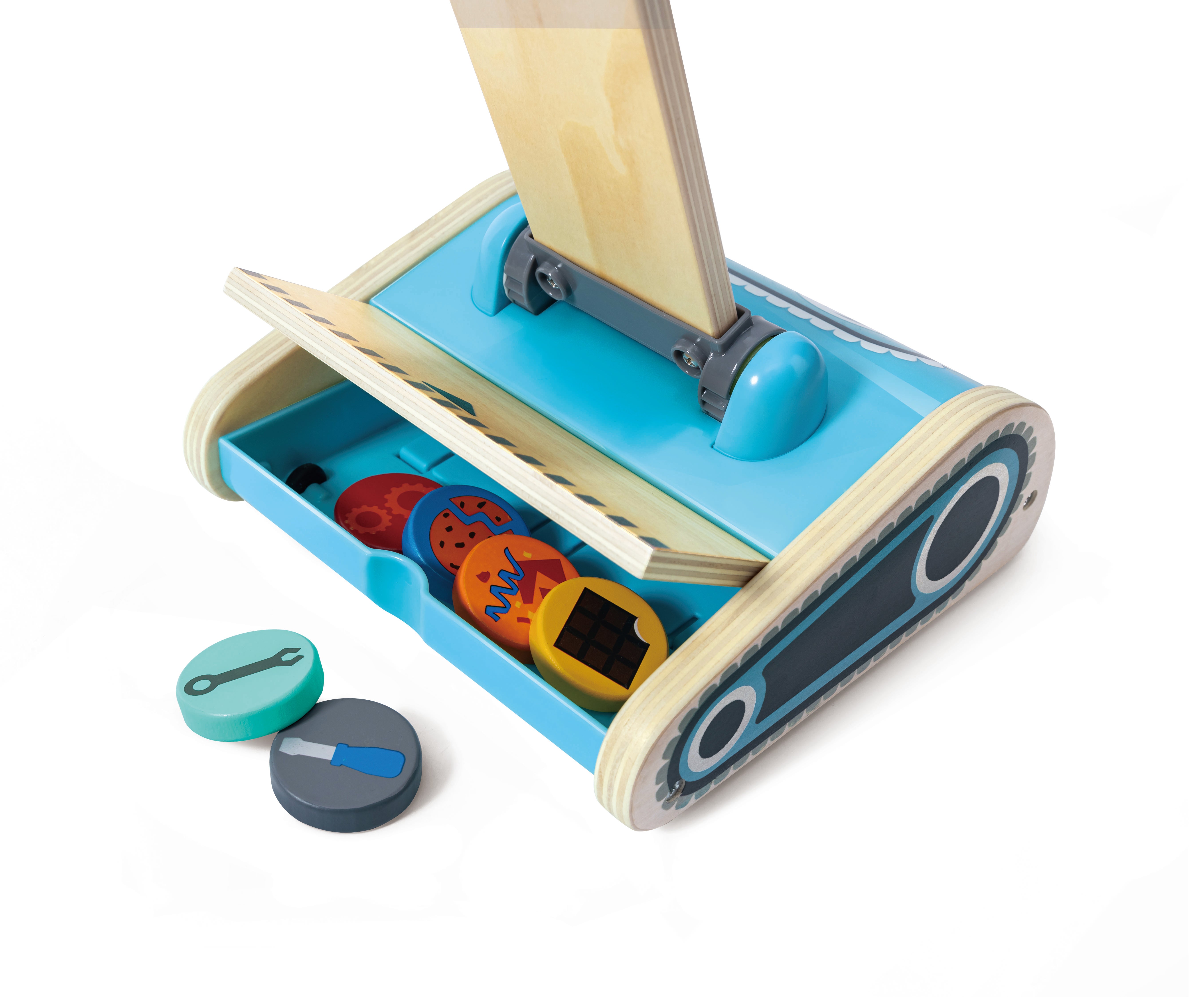 Hape Vacuum Playset for Kids – 7-Piece Robot Face Cleaning Toy | Pretend Play for 2–6 Year Olds | Enhances Motor Skills & Confidence through Tidy Fun