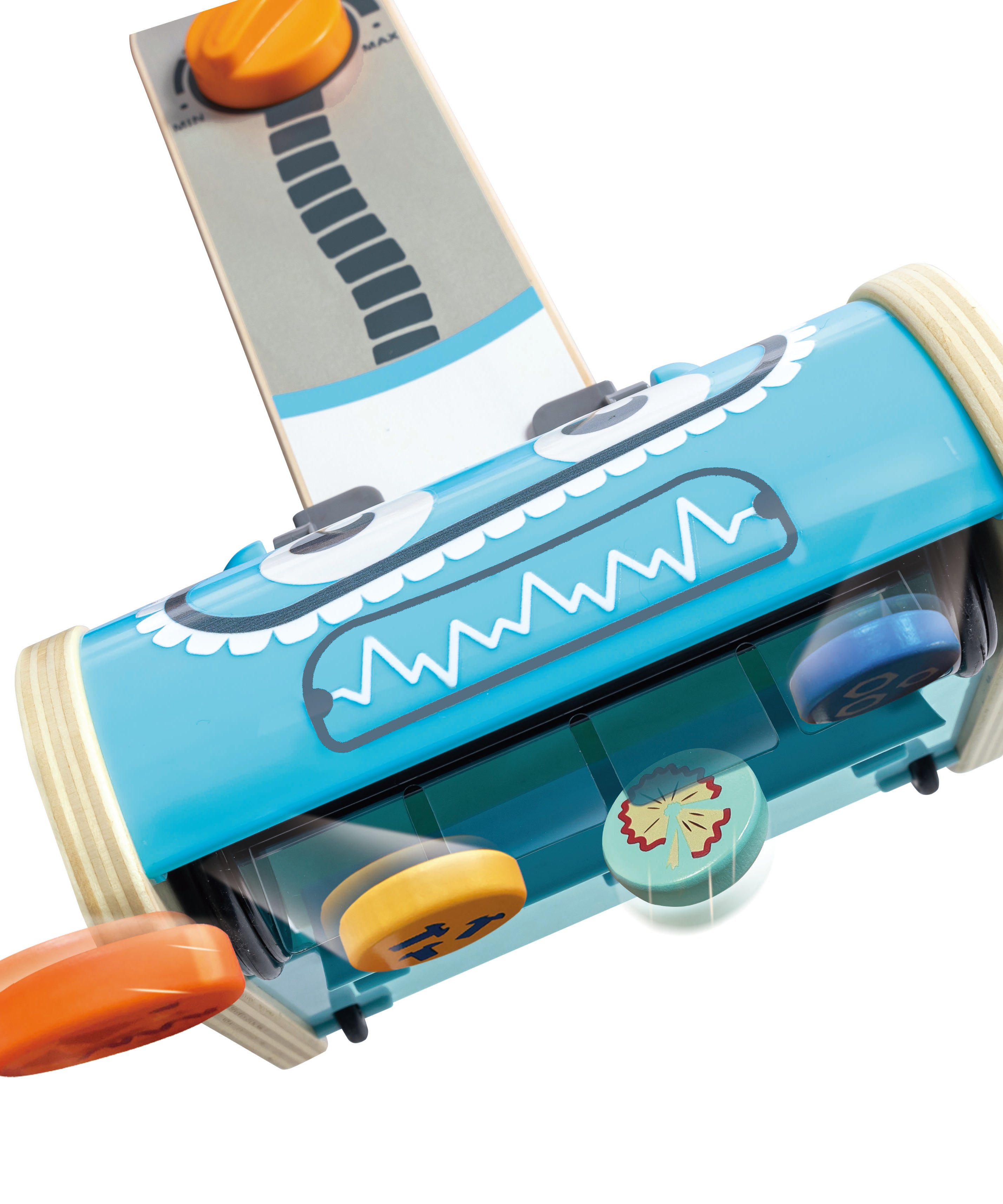 Hape Vacuum Playset for Kids – 7-Piece Robot Face Cleaning Toy | Pretend Play for 2–6 Year Olds | Enhances Motor Skills & Confidence through Tidy Fun