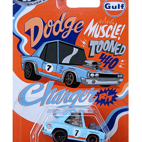 Hot Wheels Silver Series '70 Dodge Charger (Tooned) | Dodge Muscle Gulf Series (2/5) | 1:64 Scale Die-Cast Car for Kids & Collectors Aged 3+