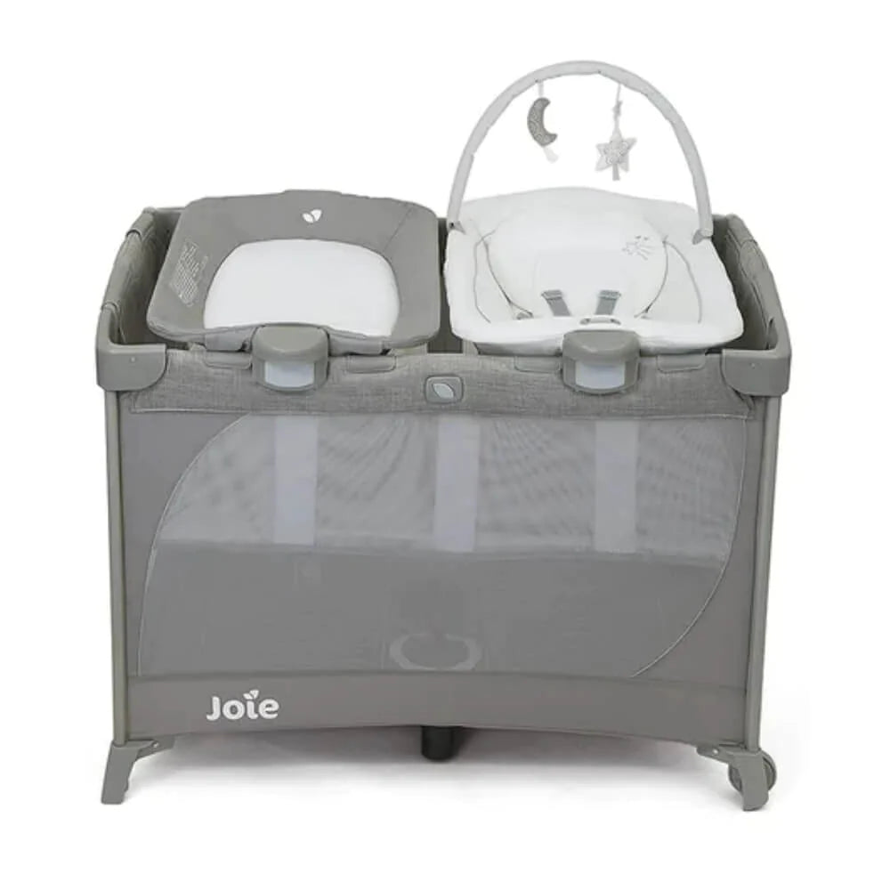 Joie Commuter Change & Bounce Travel Cot with Changer & Snoozing Seat | Play Yard - Starry Night