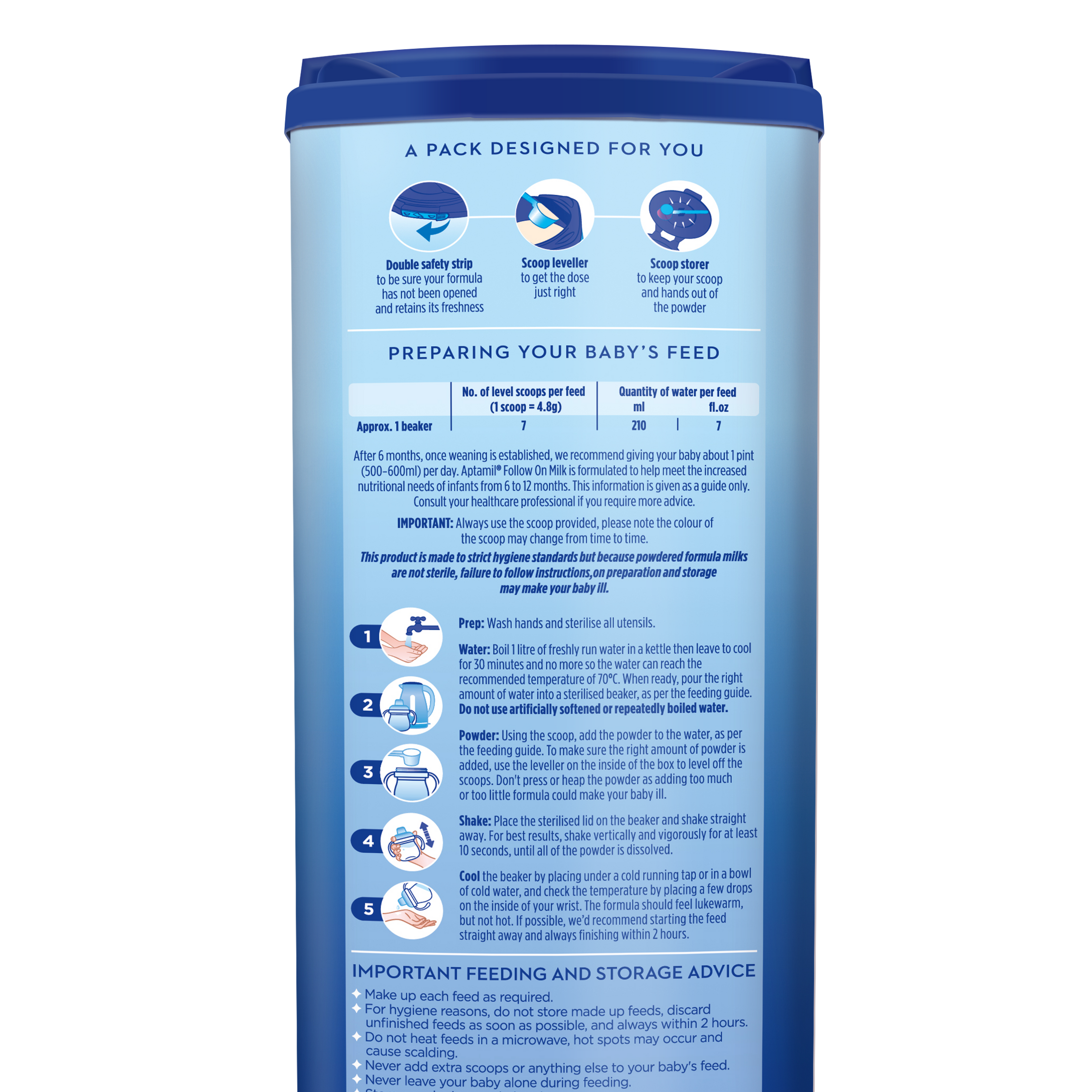 Aptamil Follow-On Milk Stage 2 (6-12 Months) | 800g | Made in EU Ireland | Advanced Nutrition for Growing Babies - MINIMEE KIDS