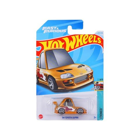 Hot Wheels '94 Toyota Supra Tooned 4/5 | Fast & Furious 224/250 die cast car for 3+ Years