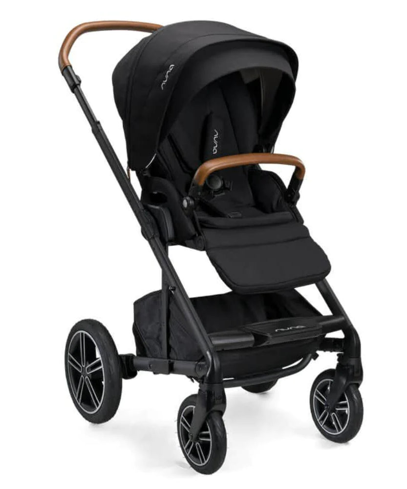 Nuna Mixx Next Baby Stroller - Rear Wheel Free Flex Suspension, Compact Fold Away Axle, Reversible Seat, Pram for 0M+ (Up to 22kg) - Caviar - MINIMEE KIDS