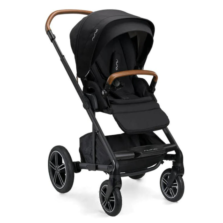 Nuna Mixx Next Baby Stroller - Rear Wheel Free Flex Suspension, Compact Fold Away Axle, Reversible Seat, Pram for 0M+ (Up to 22kg) - Caviar - MINIMEE KIDS