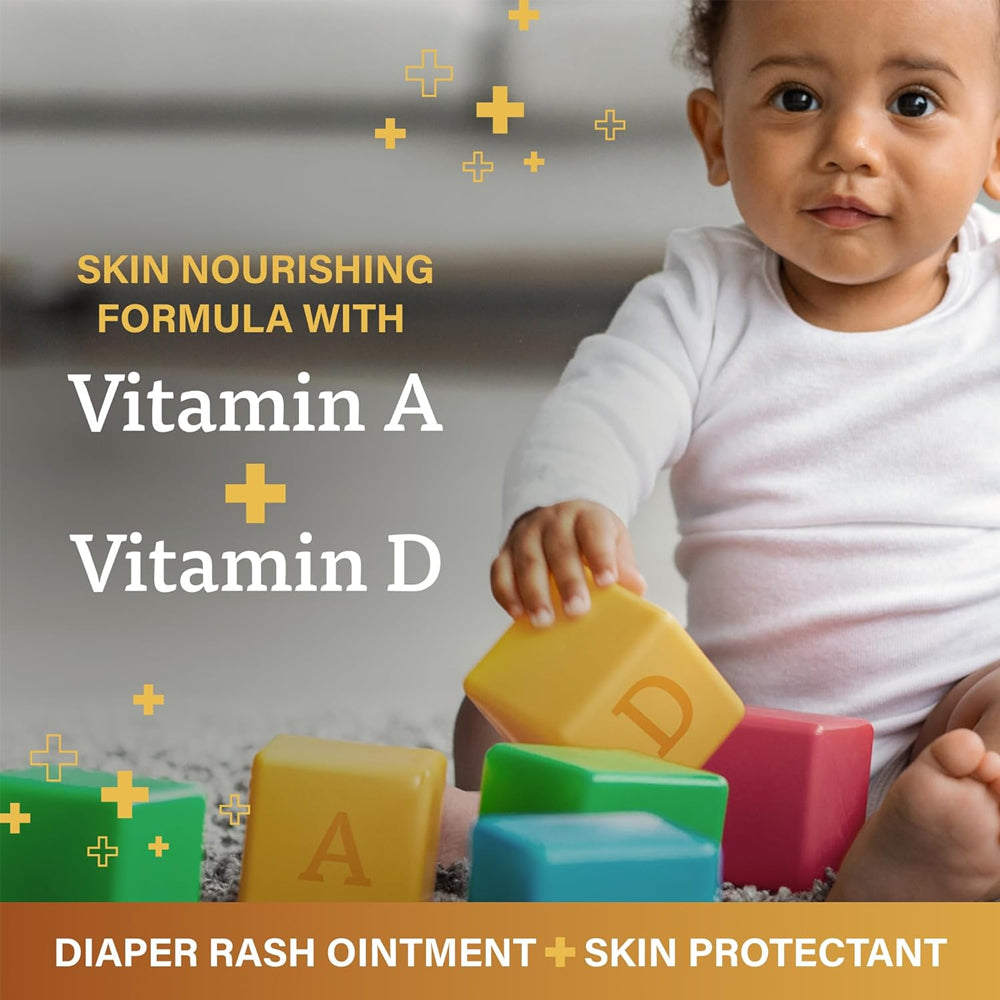 A+D Original Diaper Rash Ointment & Skin Protectant (4 oz / 113g) – Prevent & Heal Baby Ointment with Vitamins A and D, Lanolin & Petrolatum - MINIMEE KIDS