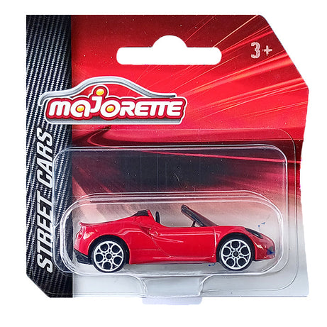 Majorette Street Cars Alfa Romeo 4C Spider | Officially Licensed Red Die-Cast Metal Sports Car, Realistic 1:64 Scale Model for Kids and Collectors Aged 3+