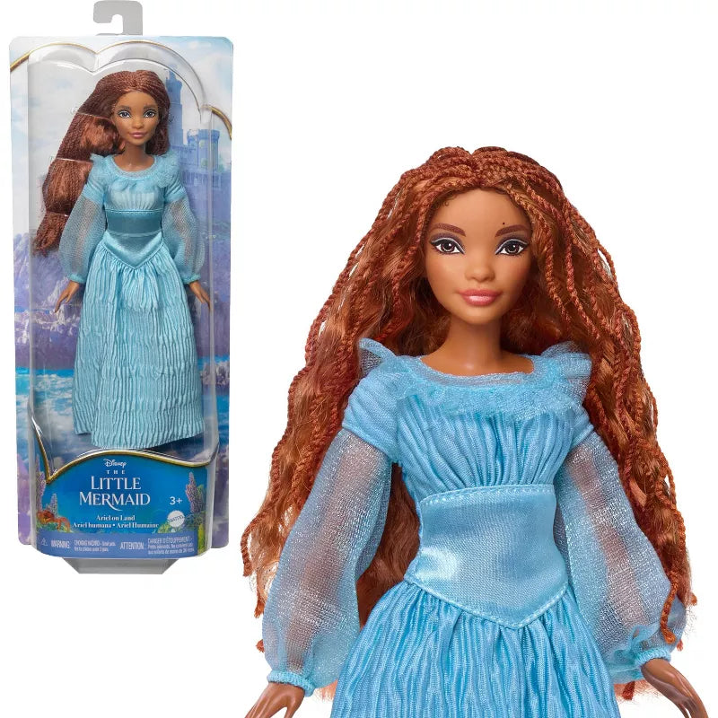 Disney The Little Mermaid Ariel on Land Doll – Poseable with Removable Dress, Shoes & Long Red Hair for Styling Fun – Perfect Gift for Ages 3 and Up
