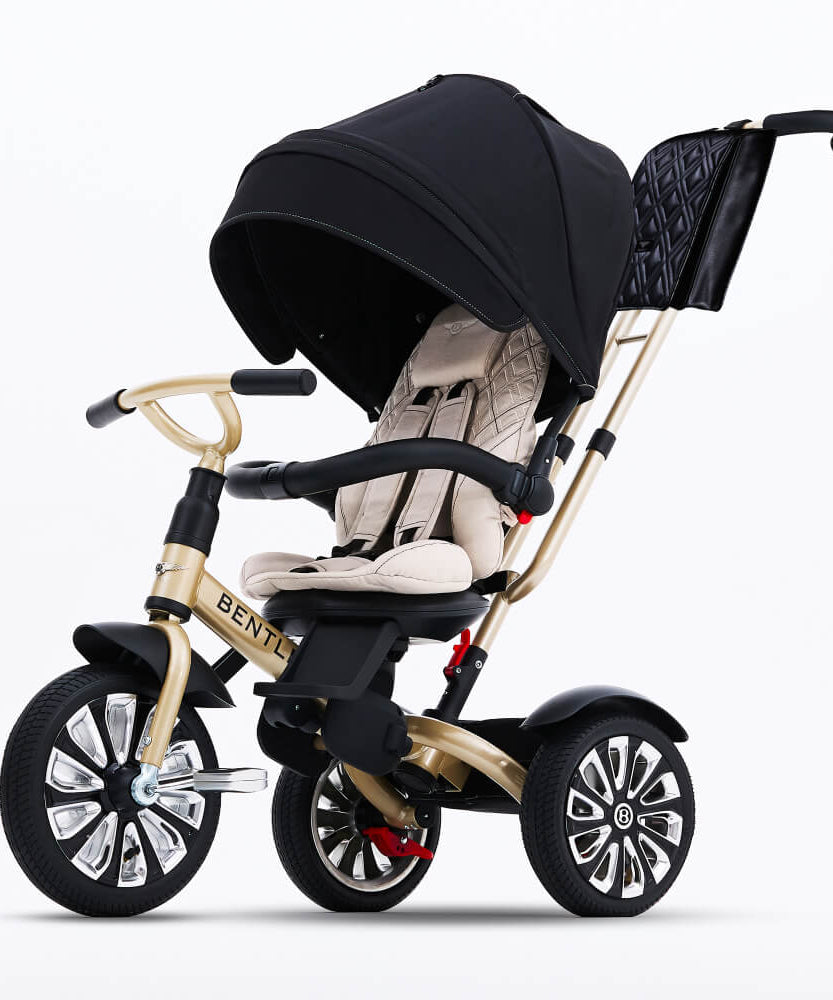 Bentley Mulliner 6-in-1 Convertible Baby Tricycle and Stroller – Luxury Baby Ride with Multiple Modes and Premium Design - MINIMEE KIDS