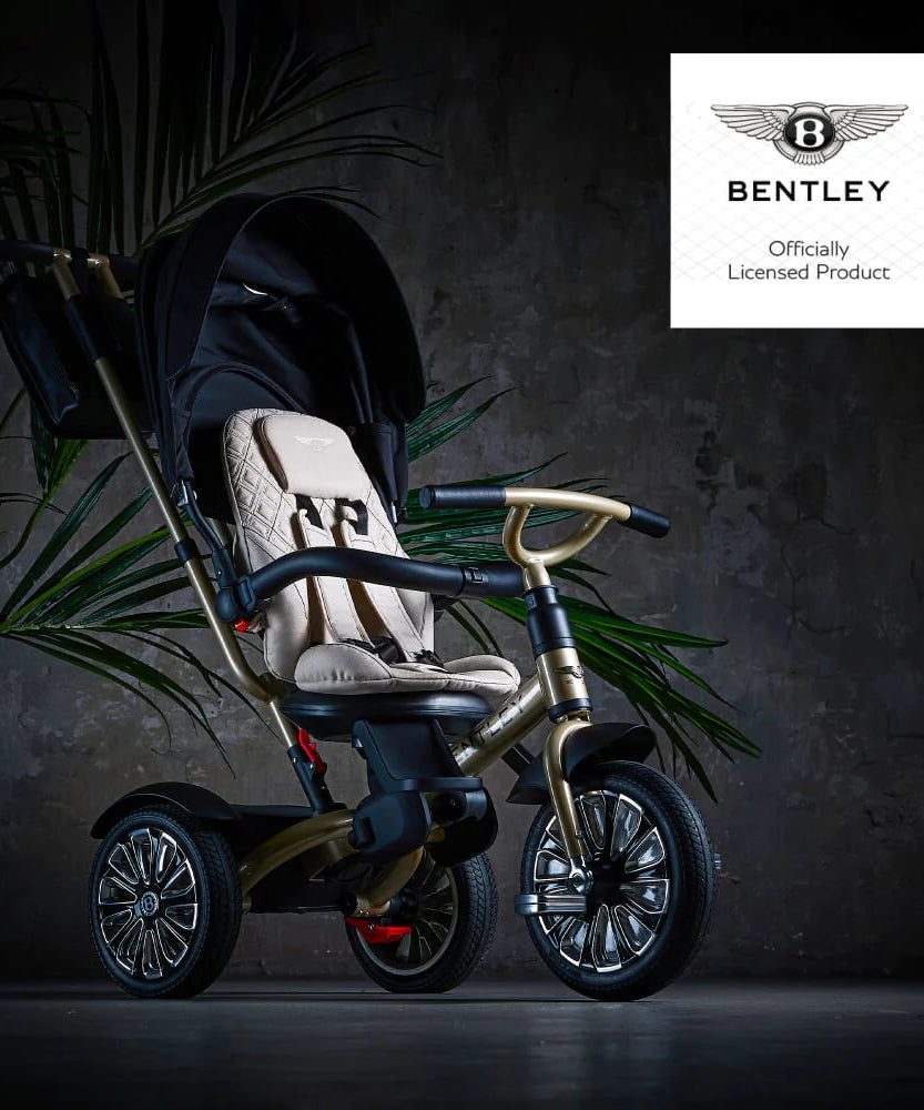 Bentley Mulliner 6-in-1 Convertible Baby Tricycle and Stroller – Luxury Baby Ride with Multiple Modes and Premium Design - MINIMEE KIDS