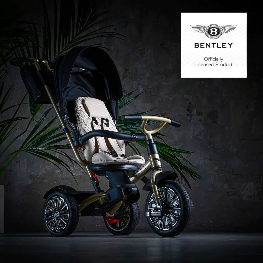 Bentley Mulliner 6-in-1 Convertible Baby Tricycle and Stroller – Luxury Baby Ride with Multiple Modes and Premium Design - MINIMEE KIDS