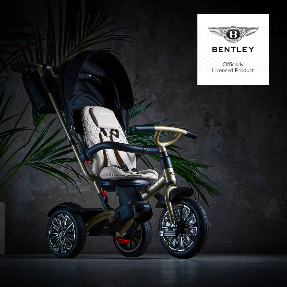 Bentley Mulliner 6-in-1 Convertible Baby Tricycle and Stroller – Luxury Baby Ride with Multiple Modes and Premium Design - MINIMEE KIDS