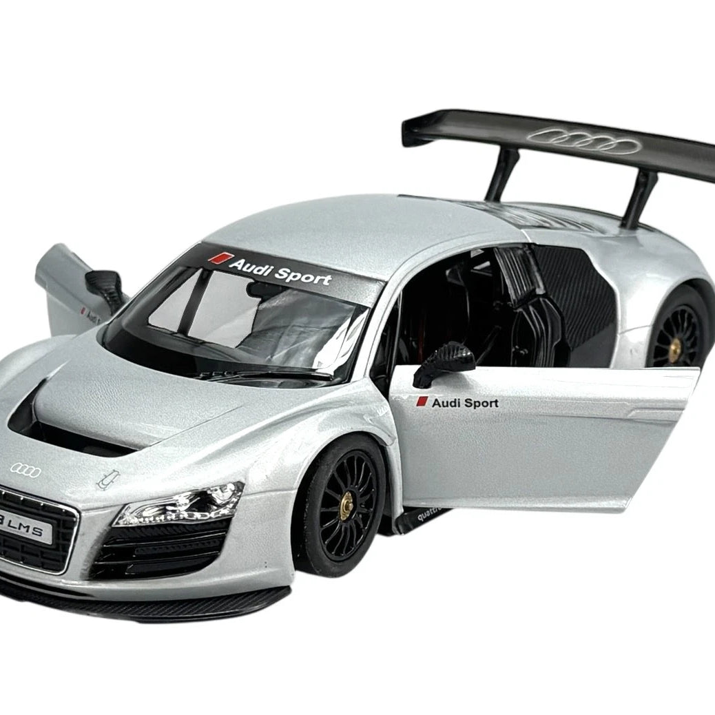 Rastar Audi R8 LMS 1:24 Scale Official Licensed Die Cast Model Car - Professional Racing Sport Car Collectible with Openable Doors, Detailed Interior for Ages 14+ Years - Perfect Gift for Car Enthusiasts and Collectors