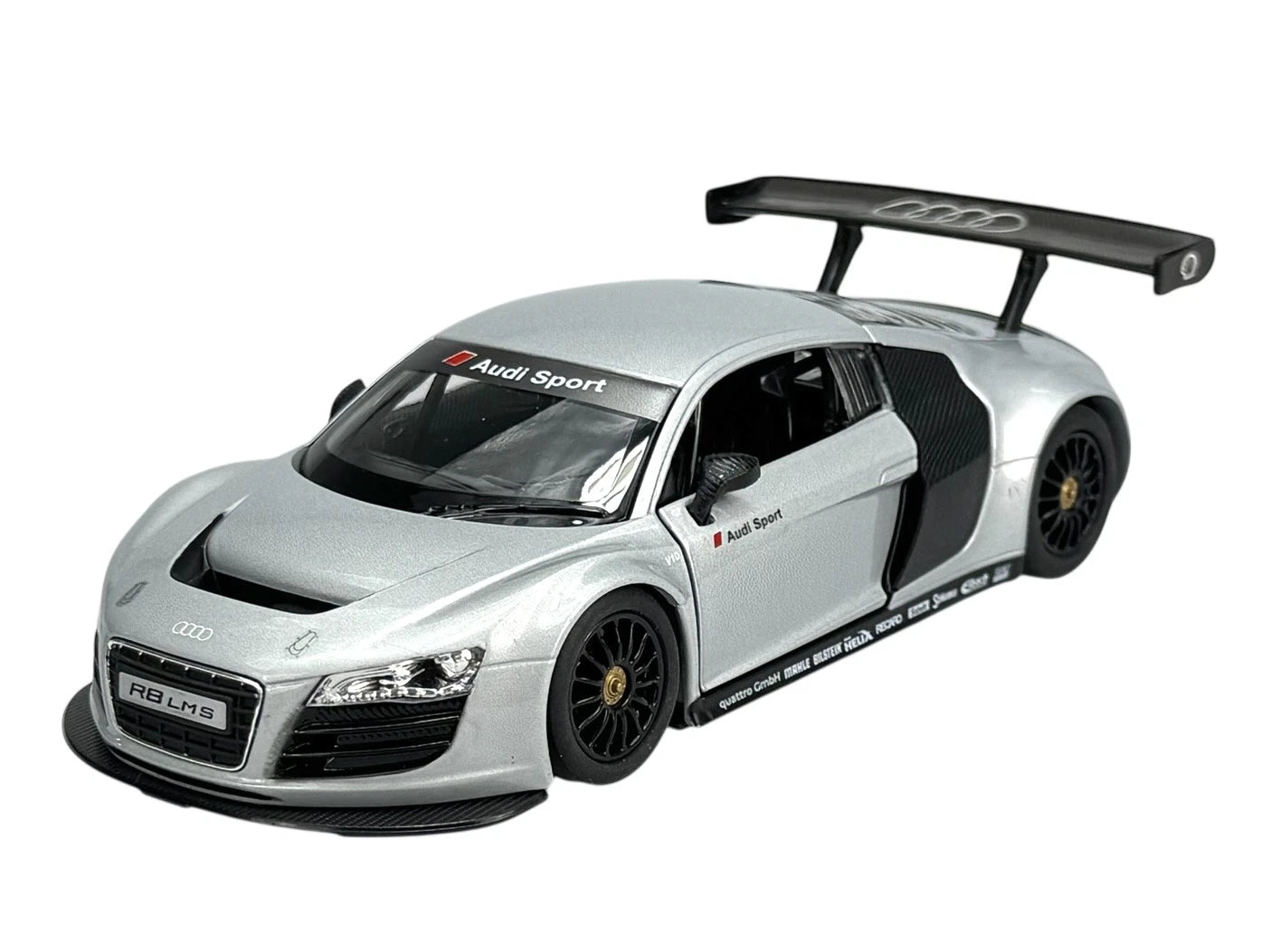Rastar Audi R8 LMS 1:24 Scale Official Licensed Die Cast Model Car - Professional Racing Sport Car Collectible with Openable Doors, Detailed Interior for Ages 14+ Years - Perfect Gift for Car Enthusiasts and Collectors