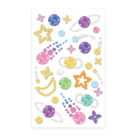 Avenir Gem Stickers for Kids – Self-Adhesive Rhinestone Craft Jewels in Assorted Styles (Flowers, Galaxy, Jewels, Rainbows) – Perfect for Arts & Crafts Projects, Personalization, and Creative Decoration – Ages 3+