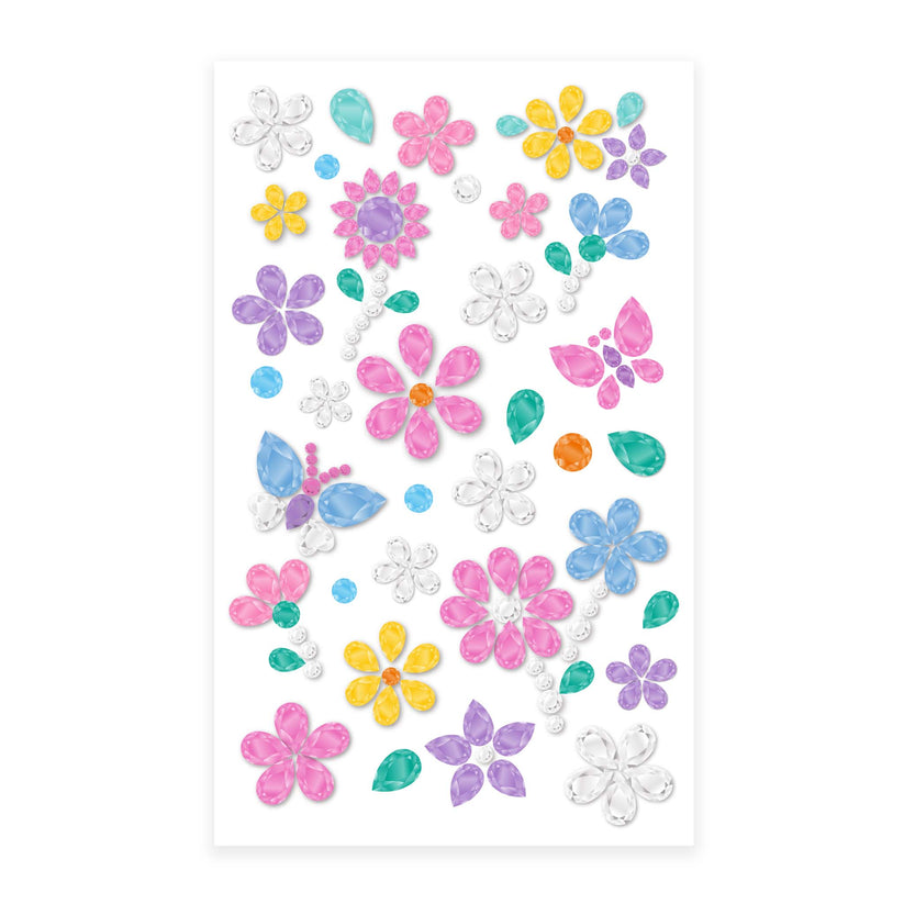 Avenir Gem Stickers for Kids – Self-Adhesive Rhinestone Craft Jewels in Assorted Styles (Flowers, Galaxy, Jewels, Rainbows) – Perfect for Arts & Crafts Projects, Personalization, and Creative Decoration – Ages 3+