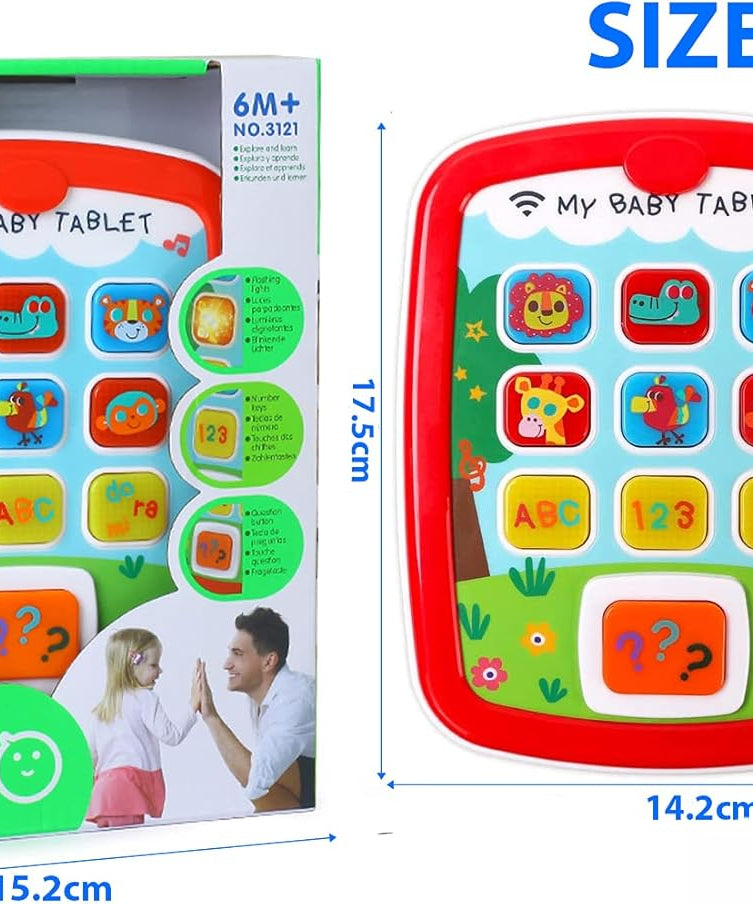 Hola Interactive Learning Tablet Toy for Babies 6 Months+ with Lights, Sounds, Alphabet, Numbers, and Animal Buttons