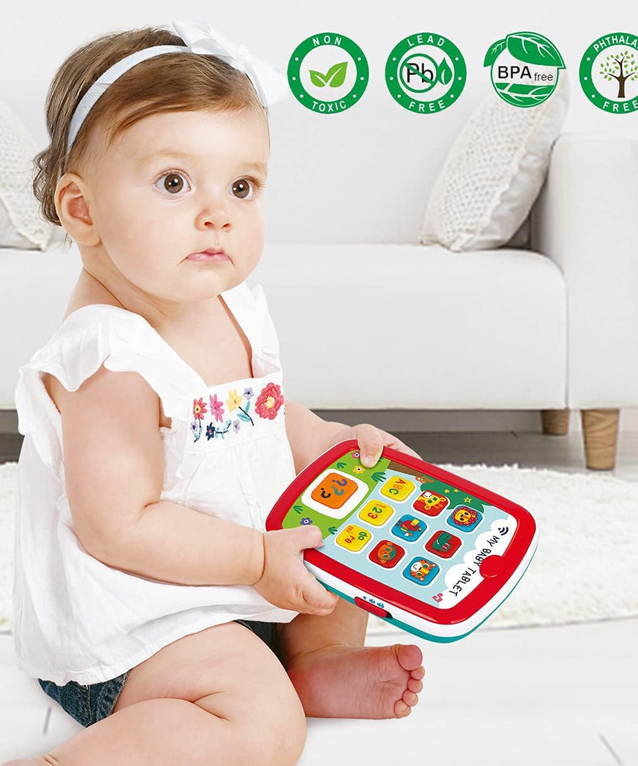 Hola Interactive Learning Tablet Toy for Babies 6 Months+ with Lights, Sounds, Alphabet, Numbers, and Animal Buttons