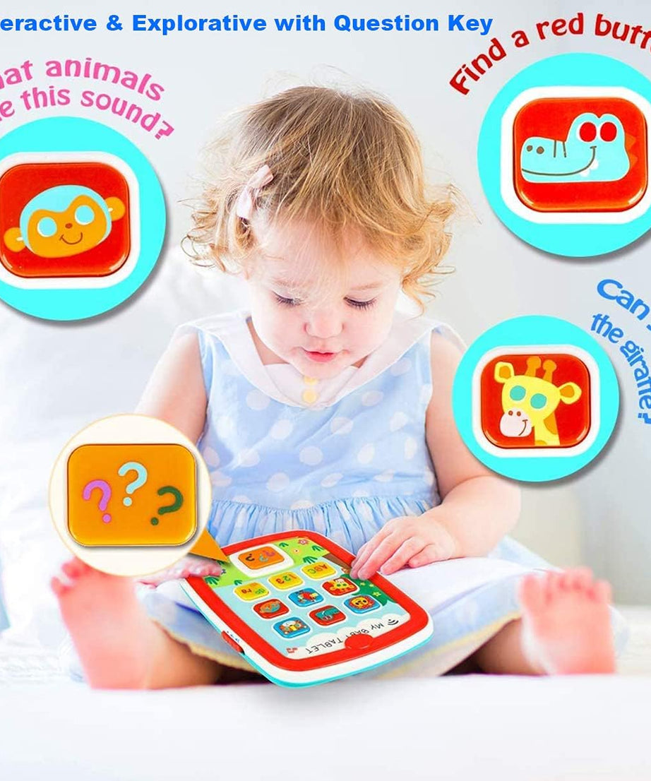 Hola Interactive Learning Tablet Toy for Babies 6 Months+ with Lights, Sounds, Alphabet, Numbers, and Animal Buttons