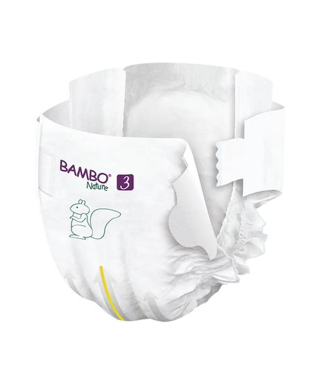 Bambo Nature Tape Style Diapers 3 - Medium 4-8 kg (Pack of 28) | Skin-Friendly & Eco-Friendly Diapers for Boys and Girls - MINIMEE KIDS