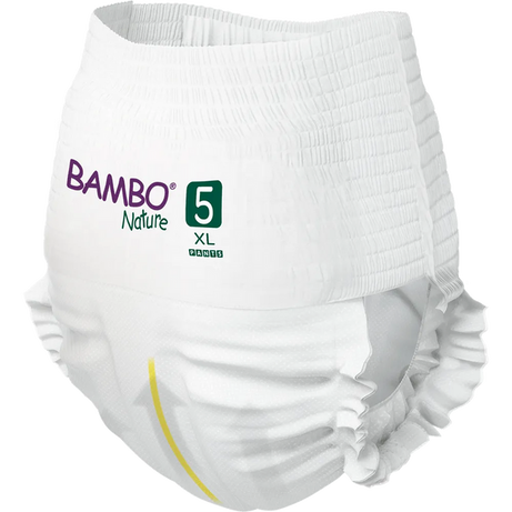Bambo Nature Pant Style Diapers 5 - XL 11-17 kg Pack of 19 Diapers | Skin-Friendly & Eco-Friendly - MINIMEE KIDS