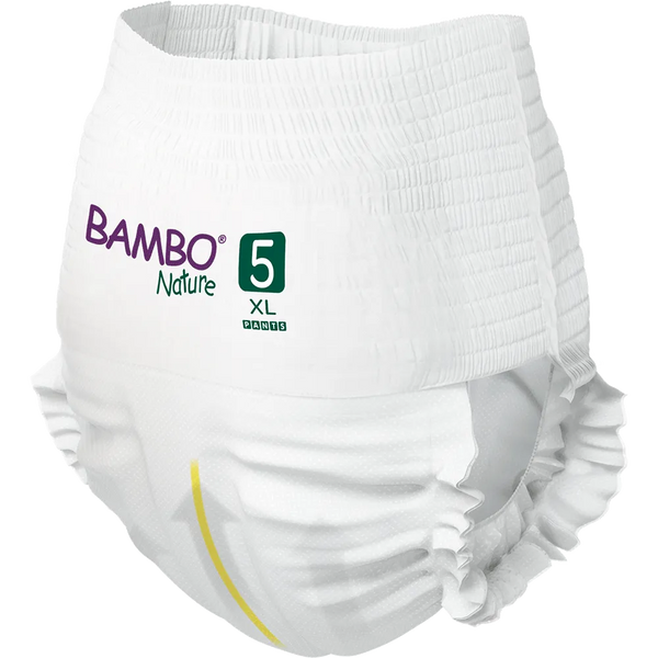 Bambo Nature Pant Style Diapers 5 - XL 11-17 kg Pack of 19 Diapers | Skin-Friendly & Eco-Friendly - MINIMEE KIDS
