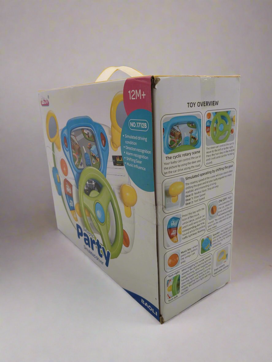 Baoli Dreaming Party Simulated Driver | Steering Wheel Toys with Light & Music for Girls & Boys | Educational Simulation Driving Toy for Ages 1-5 - MINIMEE KIDS