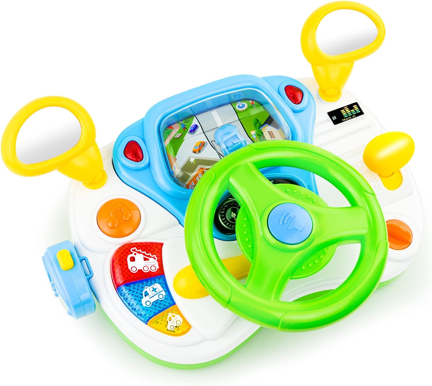Baoli Dreaming Party Simulated Driver | Steering Wheel Toys with Light & Music for Girls & Boys | Educational Simulation Driving Toy for Ages 1-5 - MINIMEE KIDS