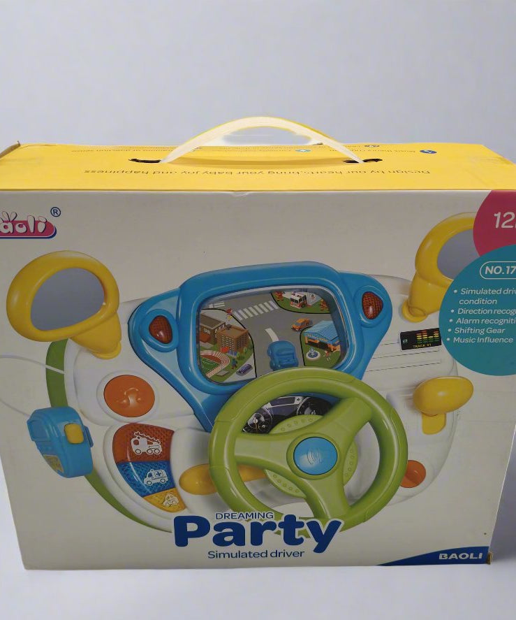Baoli Dreaming Party Simulated Driver | Steering Wheel Toys with Light & Music for Girls & Boys | Educational Simulation Driving Toy for Ages 1-5 - MINIMEE KIDS