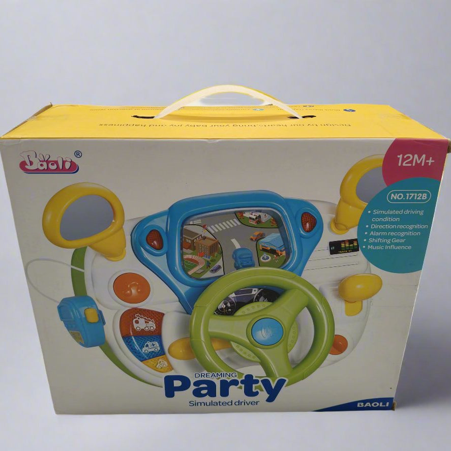 Baoli Dreaming Party Simulated Driver | Steering Wheel Toys with Light & Music for Girls & Boys | Educational Simulation Driving Toy for Ages 1-5