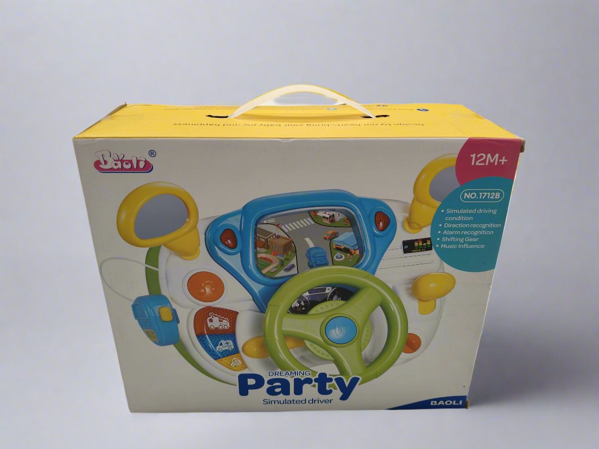 Baoli Dreaming Party Simulated Driver | Steering Wheel Toys with Light & Music for Girls & Boys | Educational Simulation Driving Toy for Ages 1-5