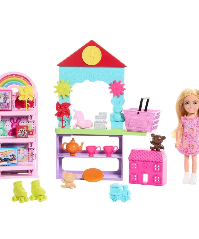 Barbie Chelsea Can Be…™ Toy Store Playset with Blonde Doll, Shop Counter, Display Stand & 15+ Accessories for Imaginative Shopping Play