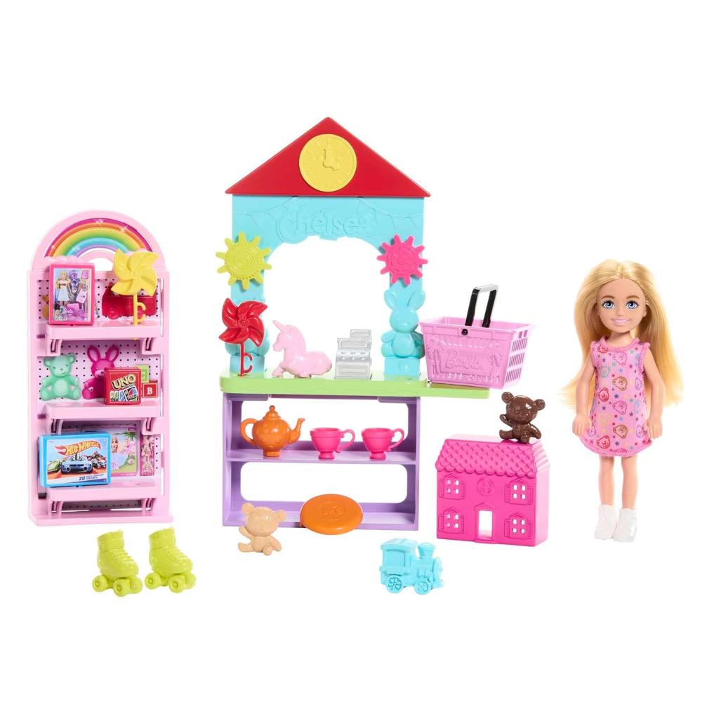 Barbie Chelsea Can Be…™ Toy Store Playset with Blonde Doll, Shop Counter, Display Stand & 15+ Accessories for Imaginative Shopping Play