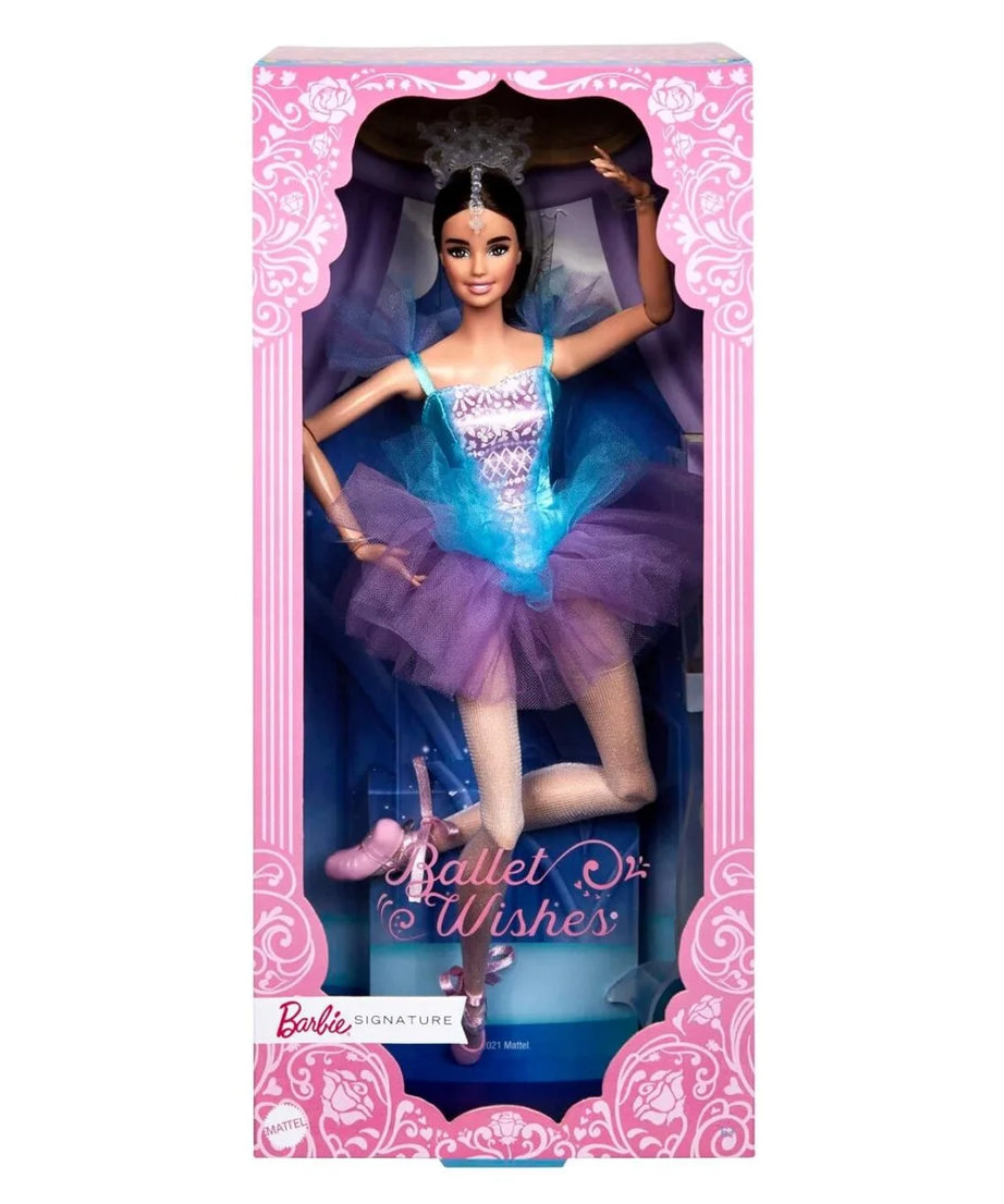 Barbie Signature Ballet Wishes™ Doll – 12-Inch Brunette Ballerina with Tutu, Pointe Shoes, Tiara – Perfect Gift for Young Dancers and Collectors – JCW44 - MINIMEE KIDS