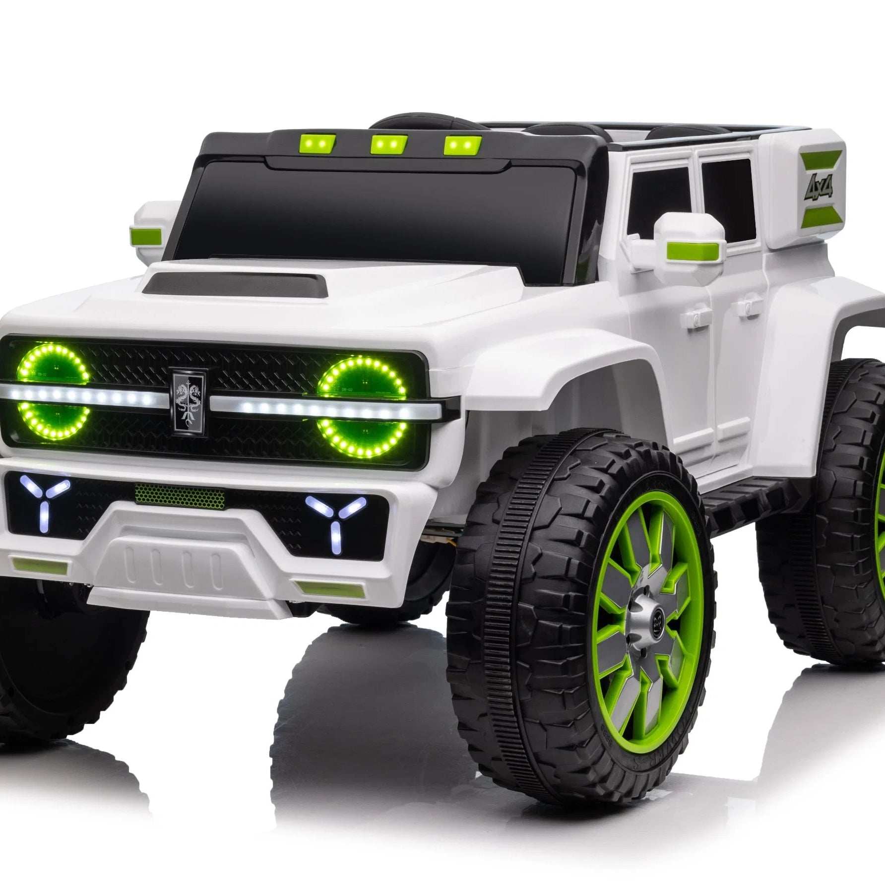 Baybee RT 600 White Jeep Mobile Bluetooth Remote Control Two-Person off-Road Electric Vehicle for Children 1-3 Years