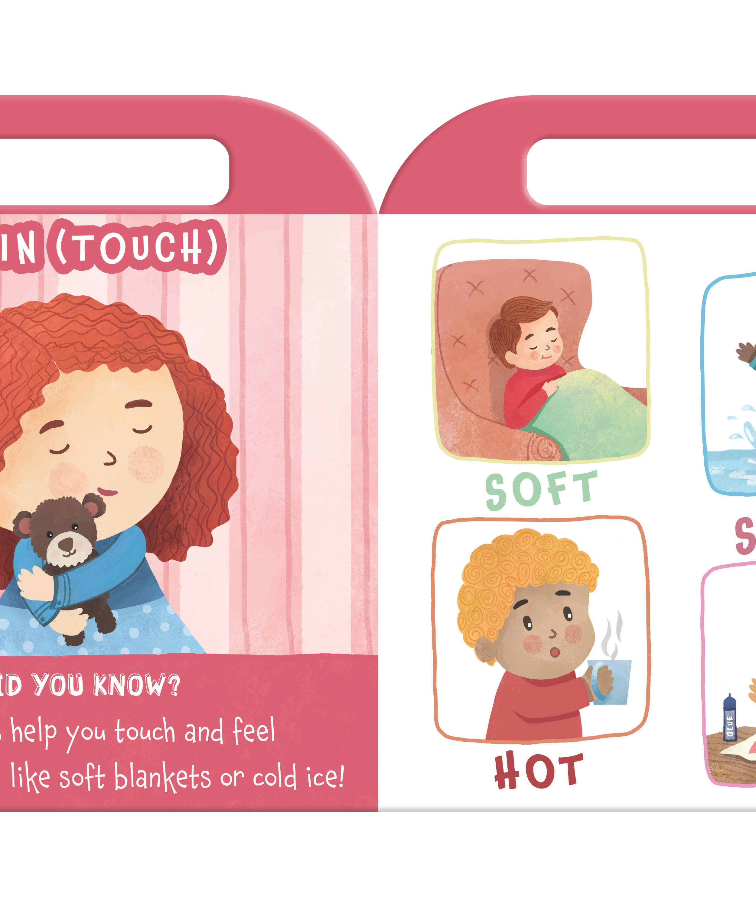 My Carry-Along Book of Senses – Interactive Toddler Board Book with Built-In Handle for Sensory Awareness, Five Senses Early Learning, and On-The-Go Discovery