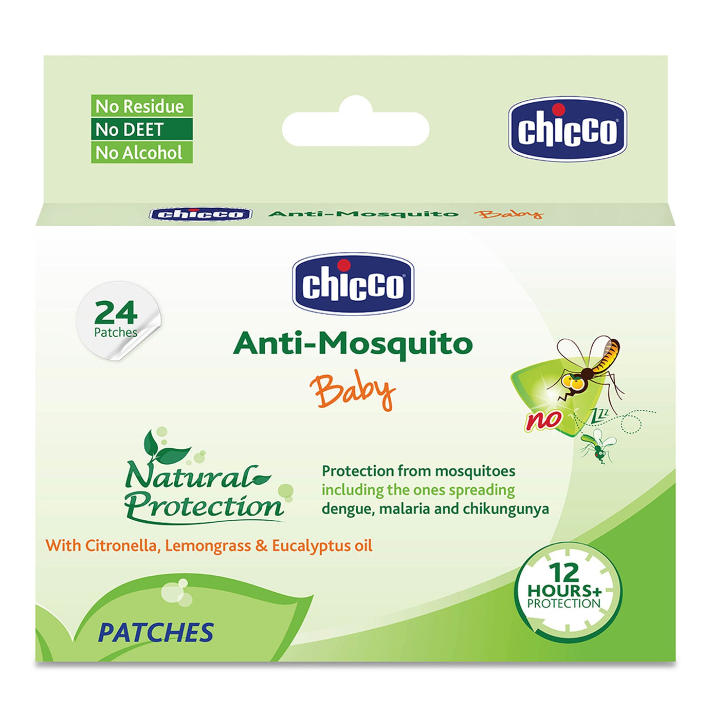 Chicco Anti-Mosquito Baby 12 Hours+ Natural Protection 24 Patches