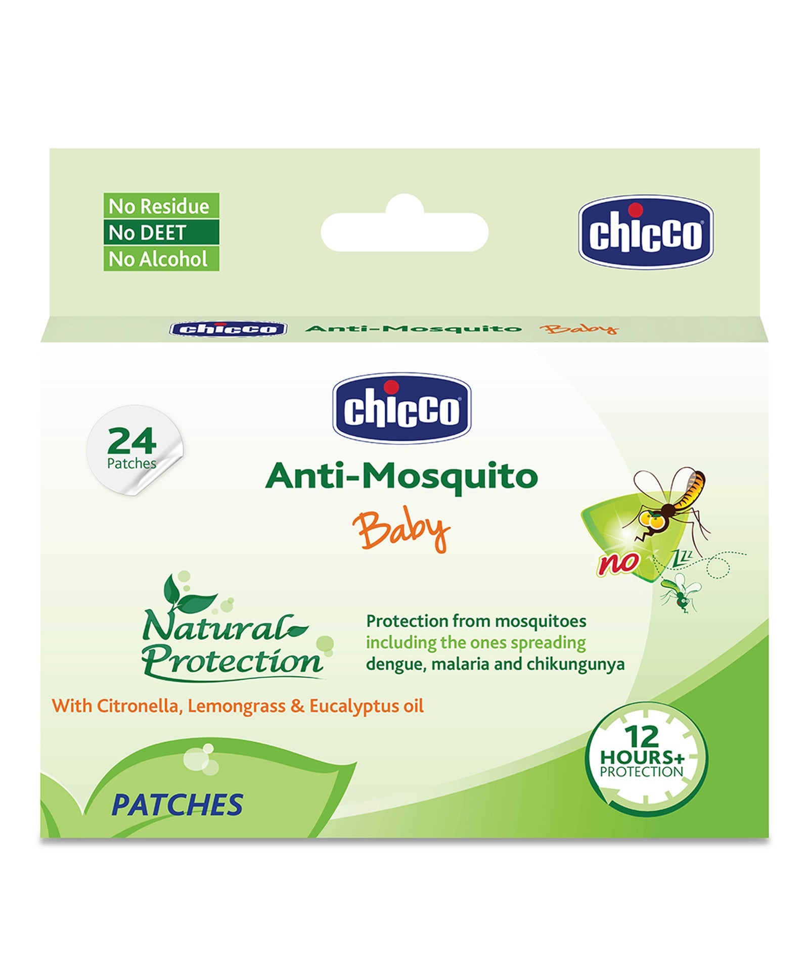 Chicco Anti-Mosquito Baby 12 Hours+ Natural Protection 24 Patches