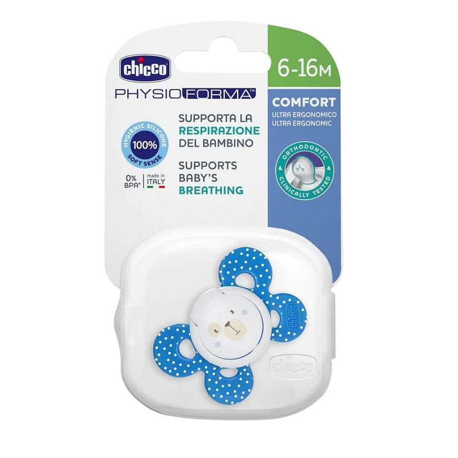 Chicco Physio Forma Comfort Soother for 6-16 Months | Orthodontic Pacifier with Easy-to-Breathe Design