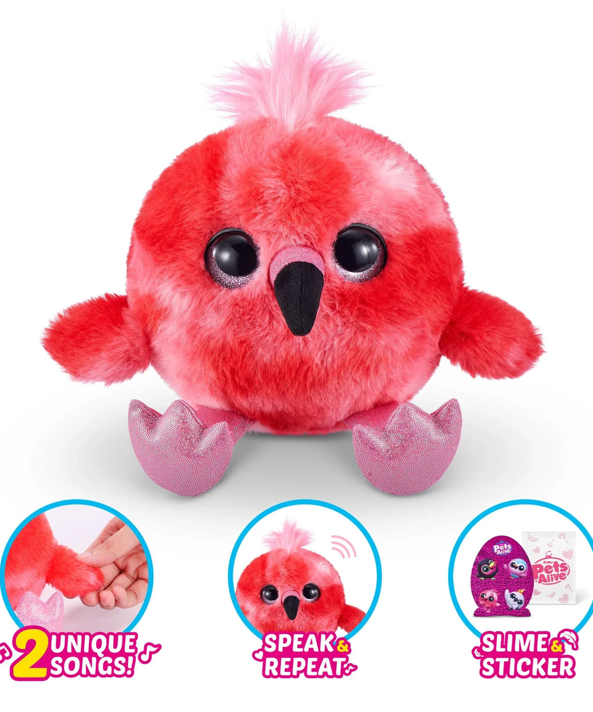 ZURU Pets Alive Chirpy Birds | Electronic Pet That Speaks with Giant Surprise Egg, Stickers, Comb, and Fluffy Clay - MINIMEE KIDS