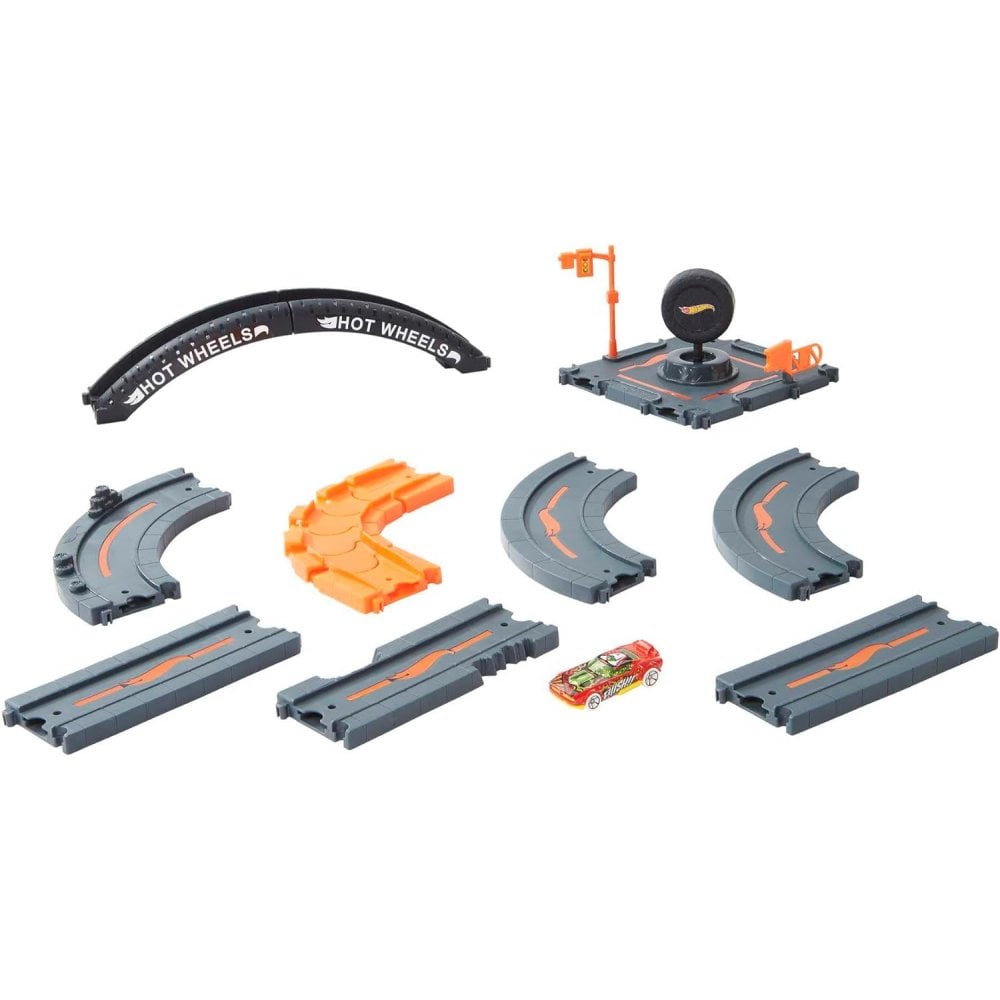 Hot Wheels City Expansion Track Pack | 10-Piece Track Set With 1 Car | Build & Expand Your Hot Wheels City | 4+ Years - HDN95
