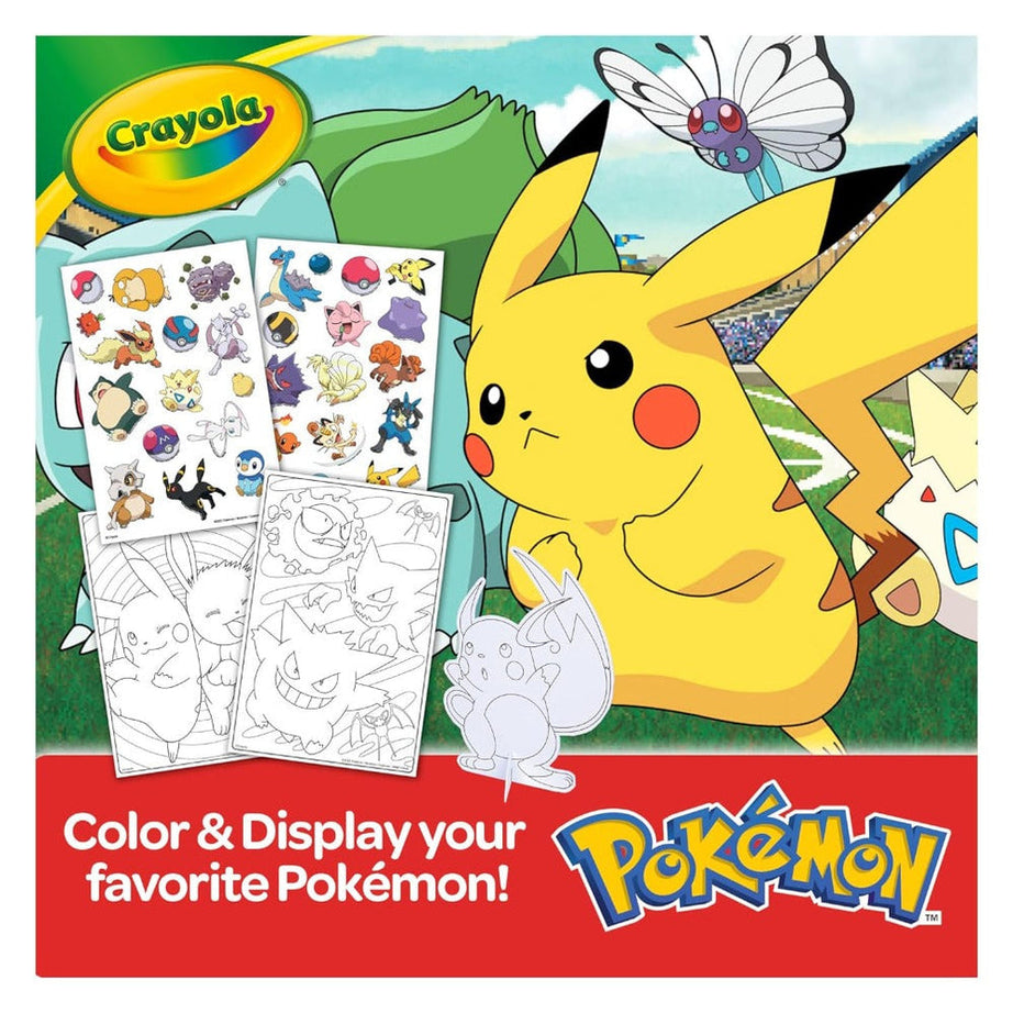 Crayola Pokémon Art Case, Over 75-Piece Kids' Coloring Set with Crayons, Markers, Coloring Pages, Stickers, and Reusable Pikachu Storage Case, Gift for Boys & Girls Aged 5+