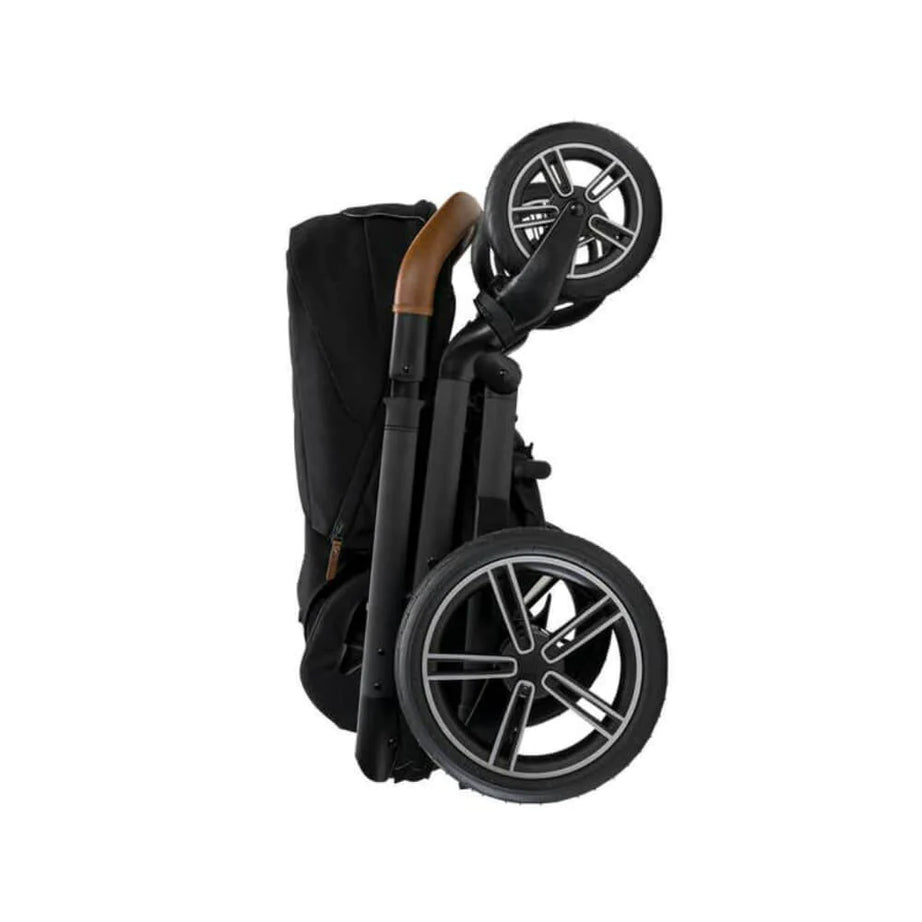 Nuna Mixx Next Baby Stroller - Rear Wheel Free Flex Suspension, Compact Fold Away Axle, Reversible Seat, Pram for 0M+ (Up to 22kg) - Caviar - MINIMEE KIDS