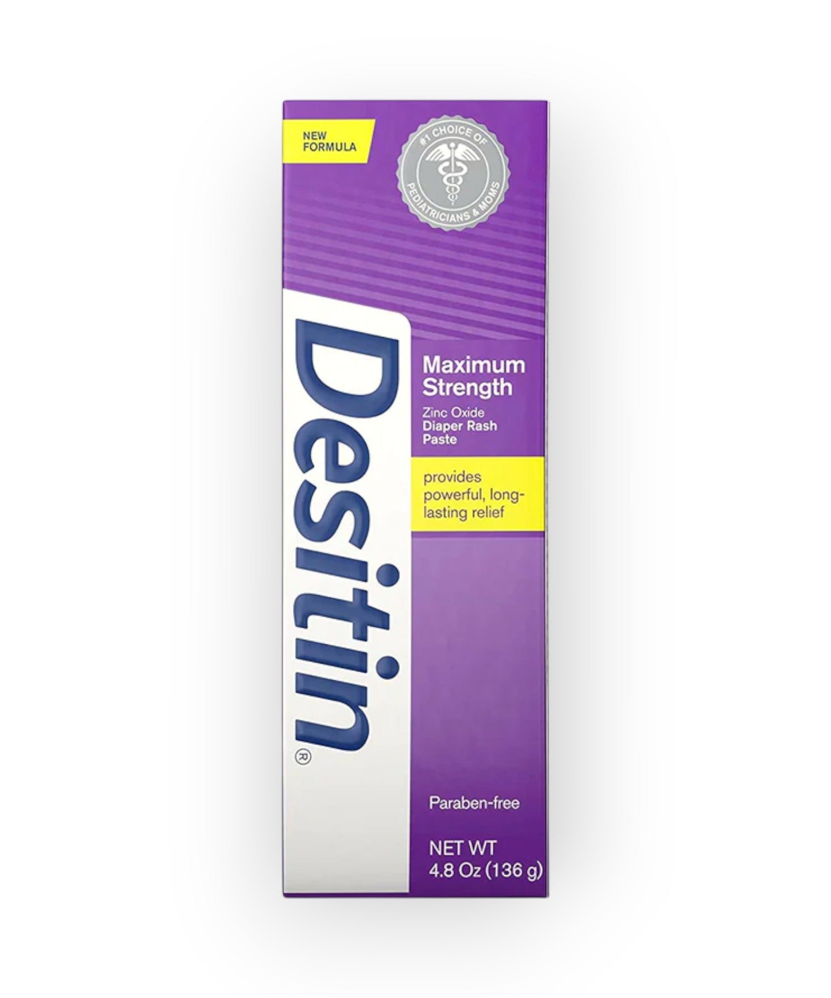 DESITIN® Maximum Strength Zinc Oxide Diaper Rash Paste – 136g | Advanced Protection & Soothing Relief for Baby’s Delicate Skin | Hypoallergenic & Pediatrician-Tested