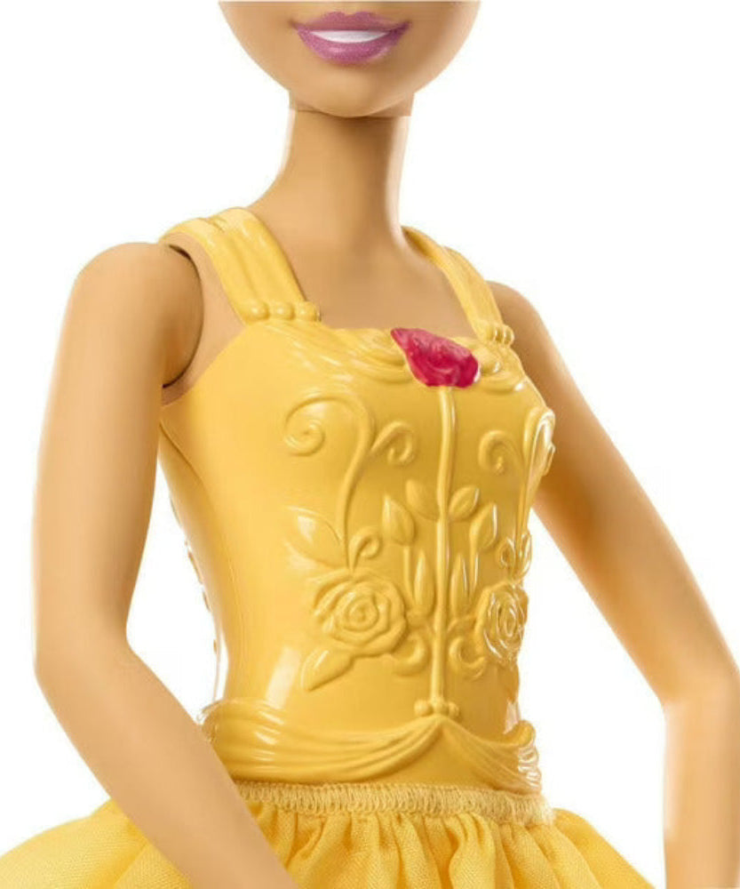 Disney Princess Ballerina Belle Doll – Posable Arms & Legs, Scalloped Skirt & Ballet Bun for Dance-Themed Play | 3+ Years