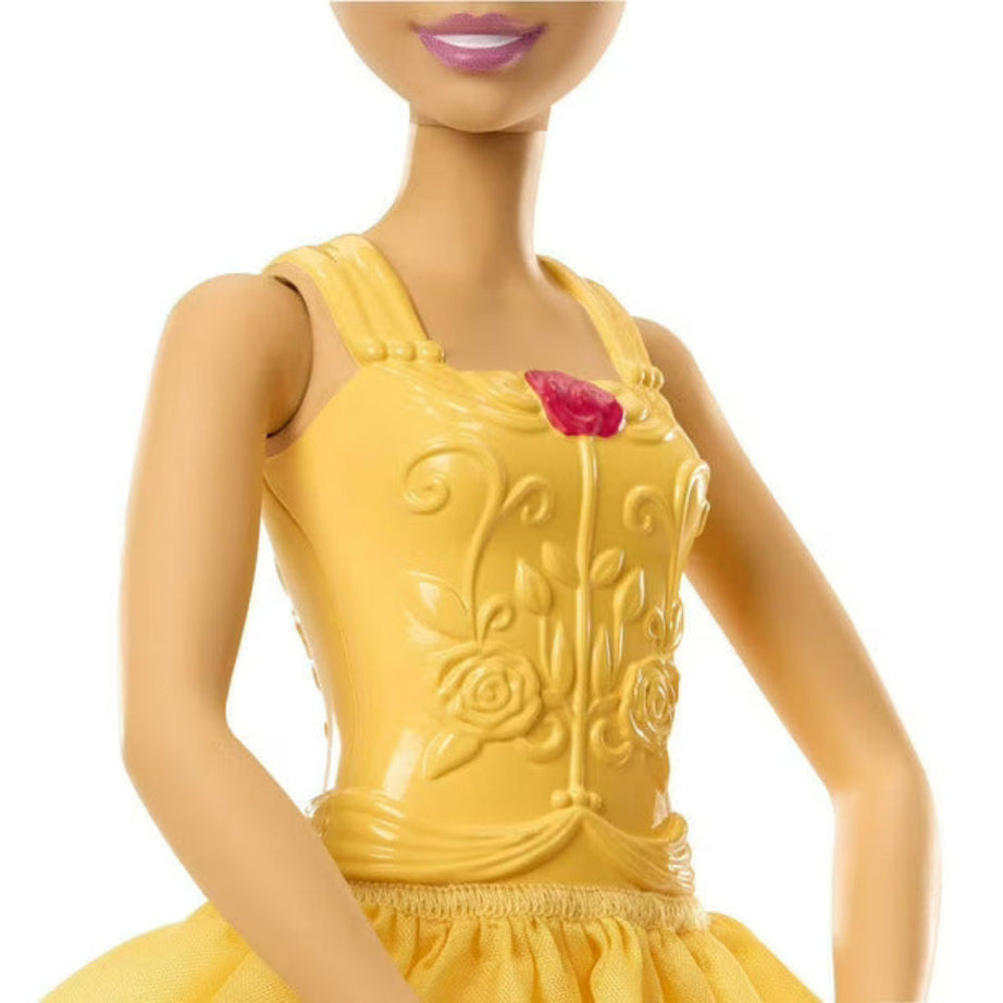 Disney Princess Ballerina Belle Doll – Posable Arms & Legs, Scalloped Skirt & Ballet Bun for Dance-Themed Play | 3+ Years