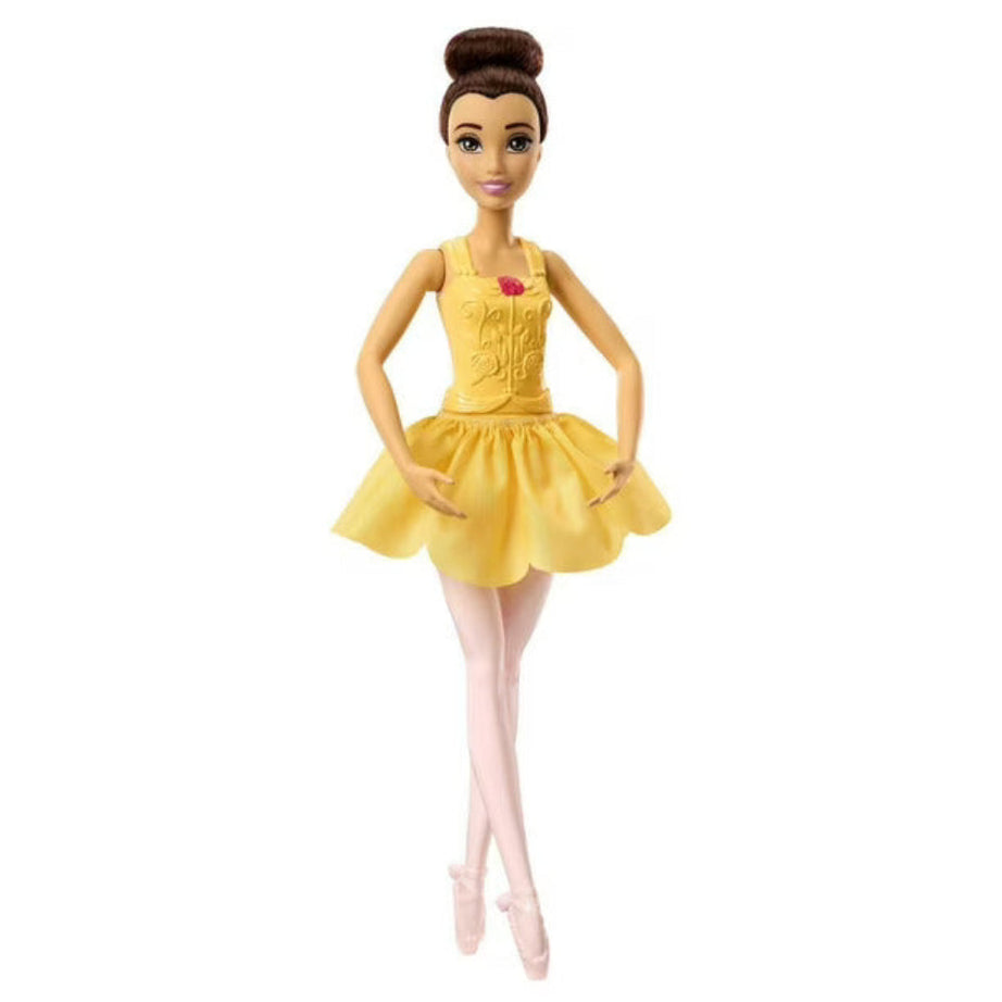 Disney Princess Ballerina Belle Doll – Posable Arms & Legs, Scalloped Skirt & Ballet Bun for Dance-Themed Play | 3+ Years